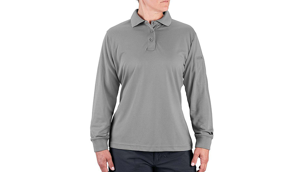 Propper Womens Uniform Polo - Long Sleeve, Grey, 3XL, F53964C0203XL