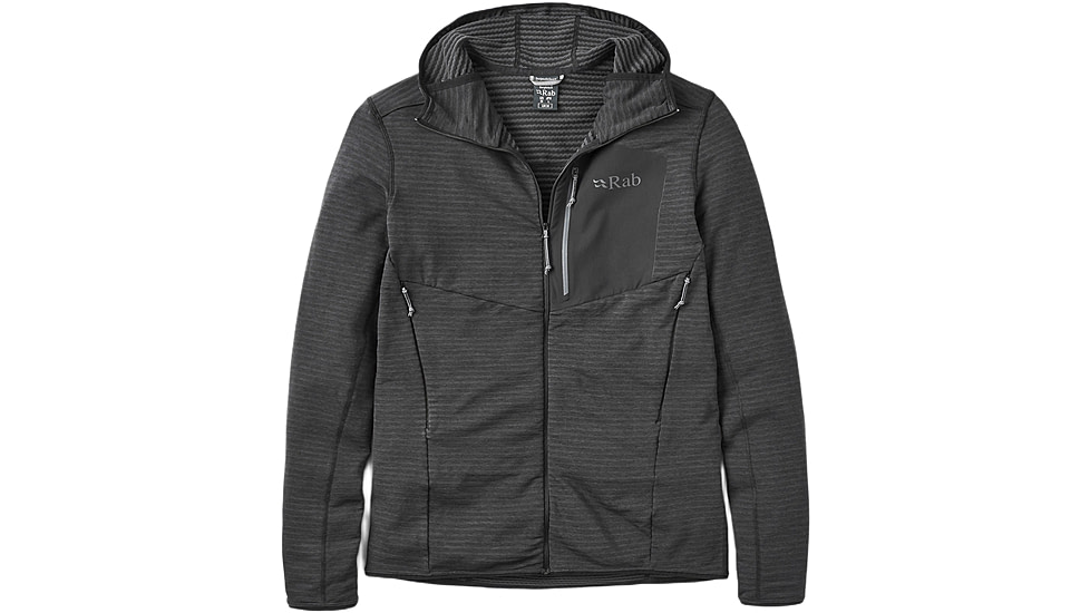 Rab Ascendor Light Hoody - Mens, Black, Large, QFG-58-BLK-LRG