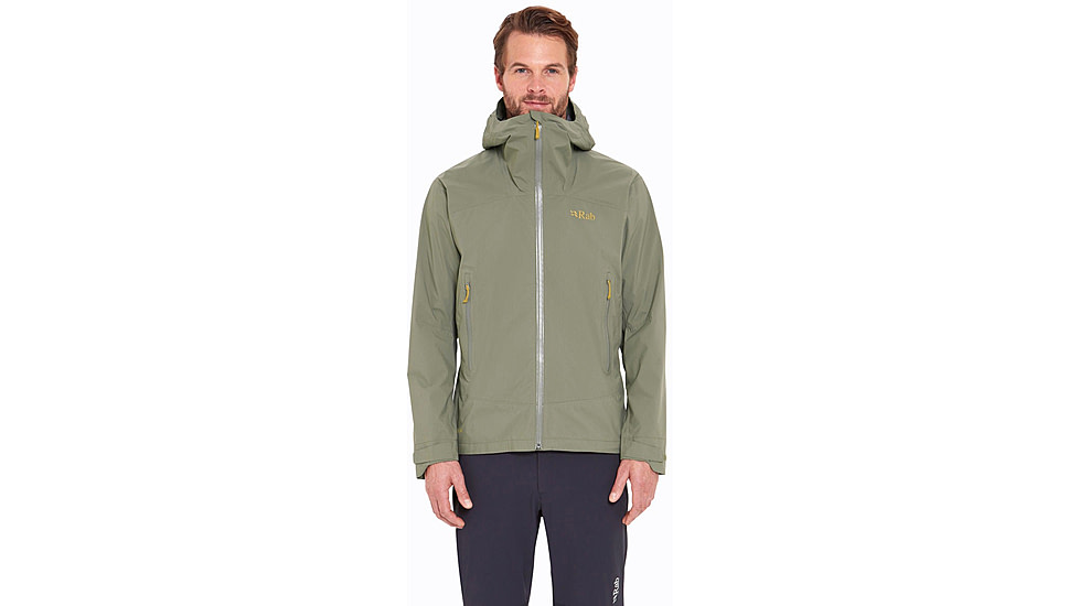 Rab Downpour Light Jacket - Mens, Light Khaki, Extra Large, QWG-90-LKH-XLG