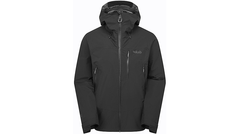 Rab Downpour Mountain Jacket - Mens, Black, Extra Large, QWI-11-BLK-XLG