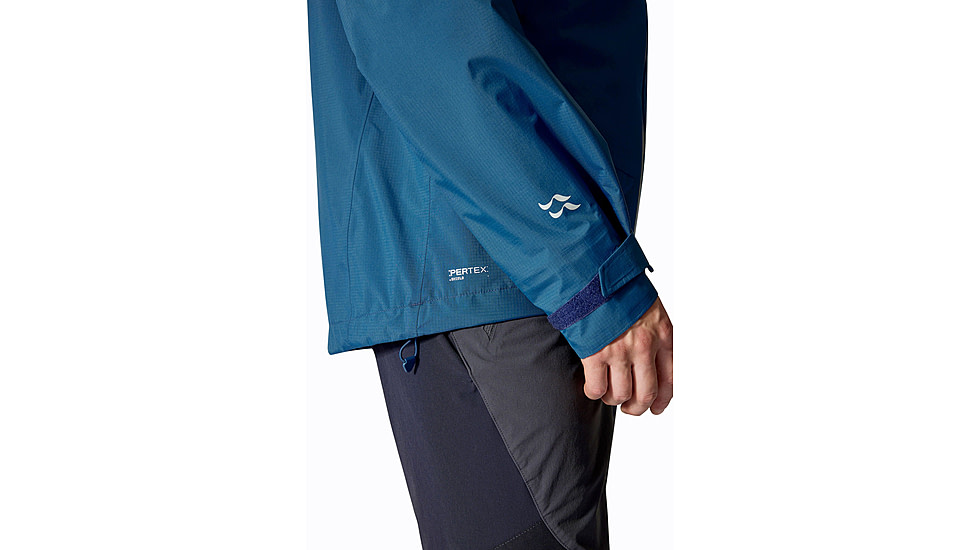 Rab Downpour Mountain Jacket - Mens, Tempest Blue, Large, QWI-11-TMB-LRG