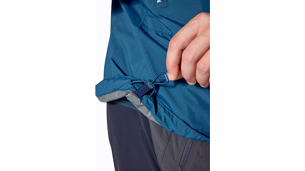 Rab Downpour Mountain Jacket - Mens, Tempest Blue, Large, QWI-11-TMB-LRG