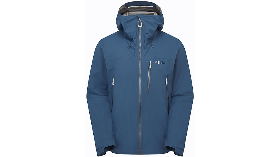 Rab Downpour Mountain Jacket - Mens, Tempest Blue, Large, QWI-11-TMB-LRG