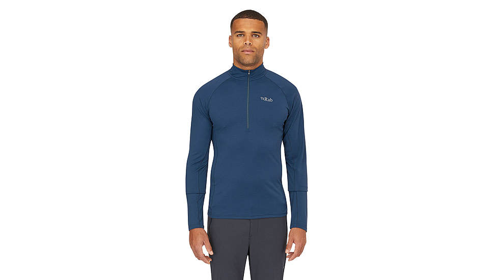 Rab Sonic Long-Sleeve Zip - Mens, Tempest Blue, Extra Large, QBL-03-TMB-XLG