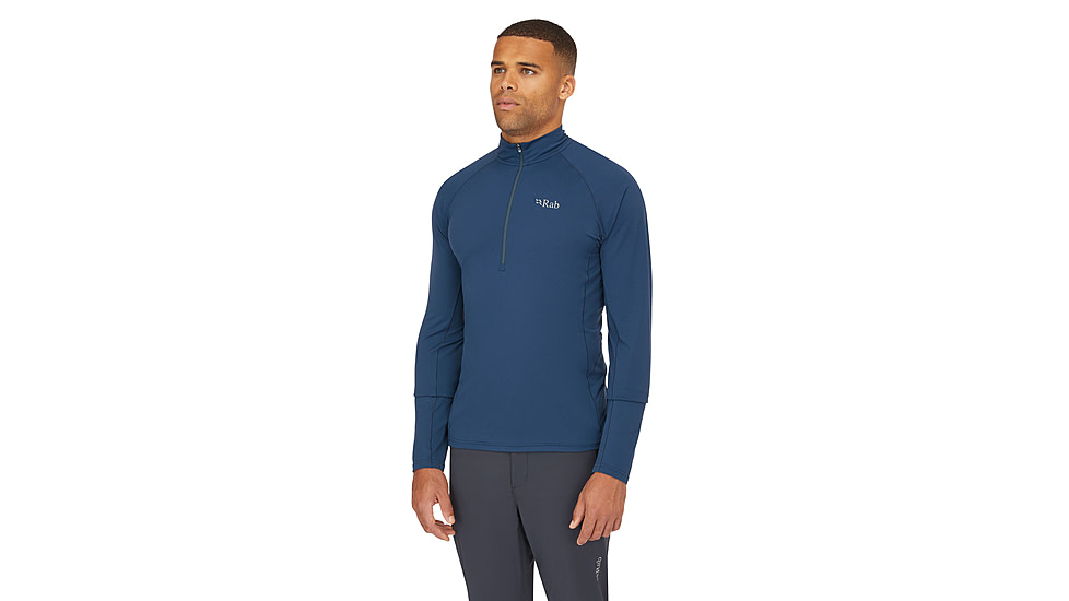 Rab Sonic Long-Sleeve Zip - Mens, Tempest Blue, Extra Large, QBL-03-TMB-XLG