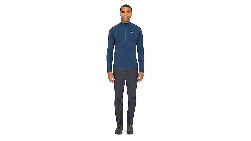 Rab Sonic Long-Sleeve Zip - Mens, Tempest Blue, Extra Large, QBL-03-TMB-XLG