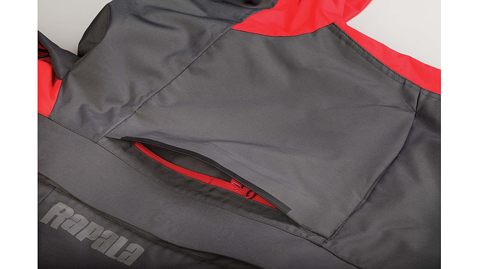 Rapala Rain Jacket, Grey Red, Small, RR1J-S