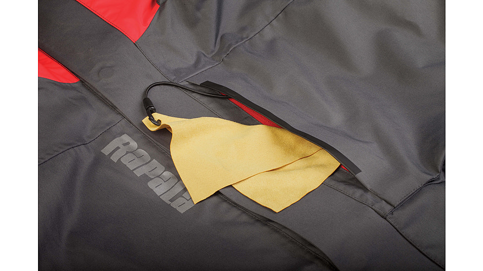 Rapala Rain Jacket, Grey Red, Small, RR1J-S