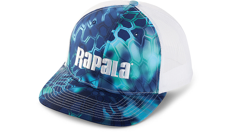 Rapala Trucker Cap, Kryptek Pontus/White Mesh Center Logo, RTC109