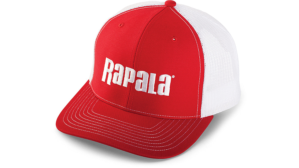 Rapala Trucker Cap, Red/White Mesh Center Logo, RTC100