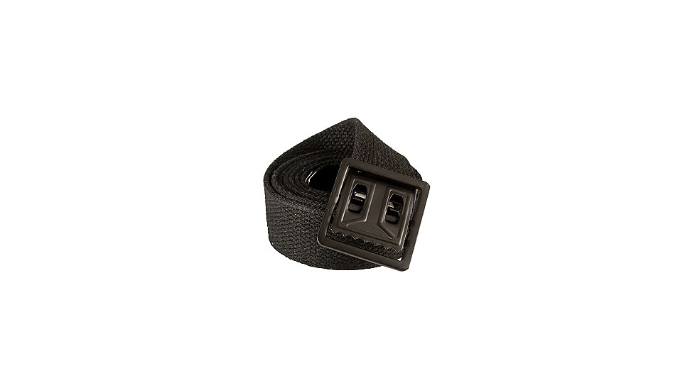 Red Rock Outdoor Gear Cotton Web Belt, 44in, Open-Face Buckle, Black w/ Black, 07-401