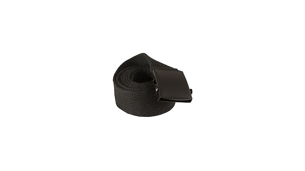 Red Rock Outdoor Gear Cotton Web Belt, 54in, Plated Roller Buckle, Black w/ Black, 07-511