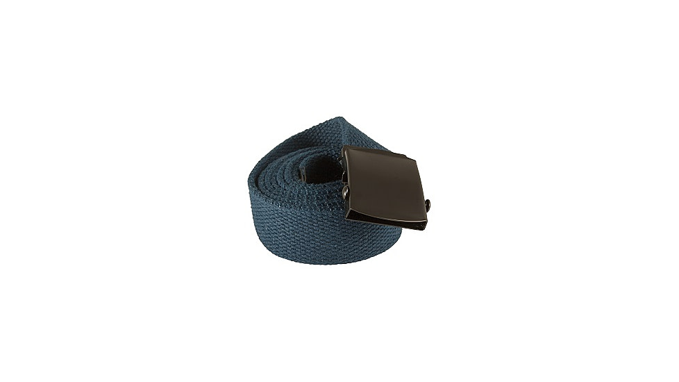 Red Rock Outdoor Gear Cotton Web Belt, 54in, Plated Roller Buckle, Navy w/ Black, 07-513