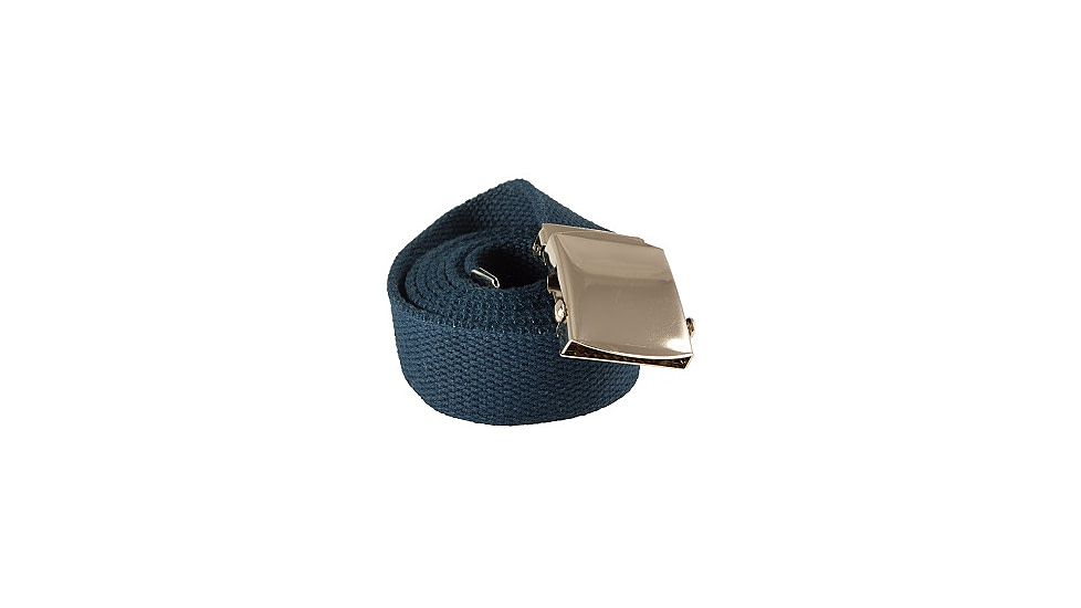 Red Rock Outdoor Gear Cotton Web Belt, 54in, Plated Roller Buckle, Navy w/ Nickel, 07-533