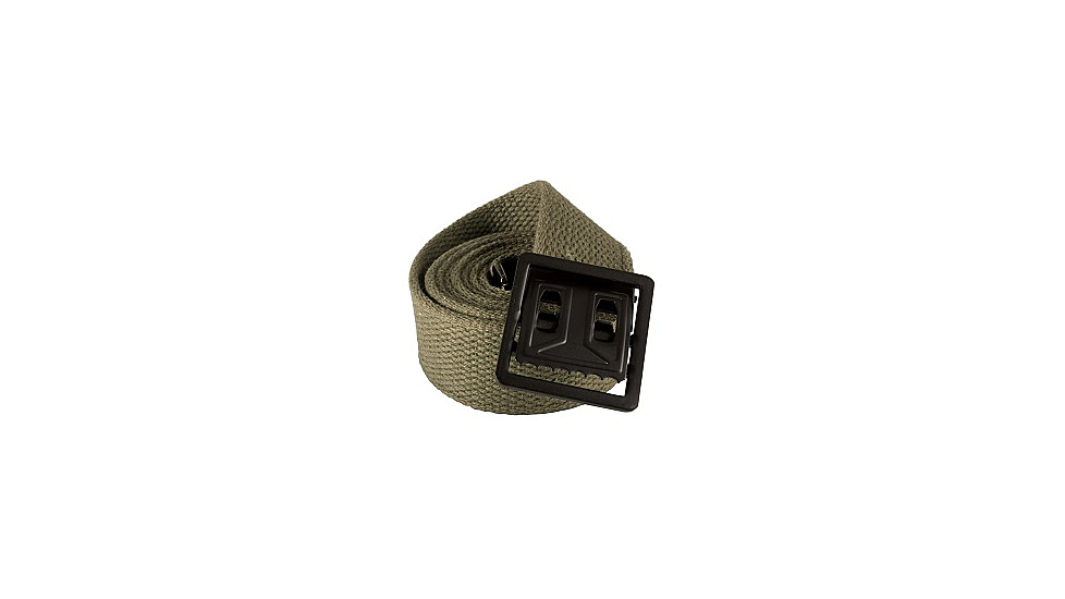 Red Rock Outdoor Gear Cotton Web Belt, 54in, Open-Face Buckle, Olive w/ Black, 07-503