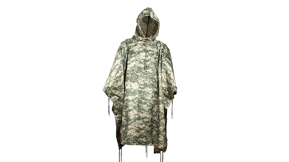 Red Rock Outdoor Gear G.I.-Style Ripstop Nylon Poncho, ACU, 1001ACU