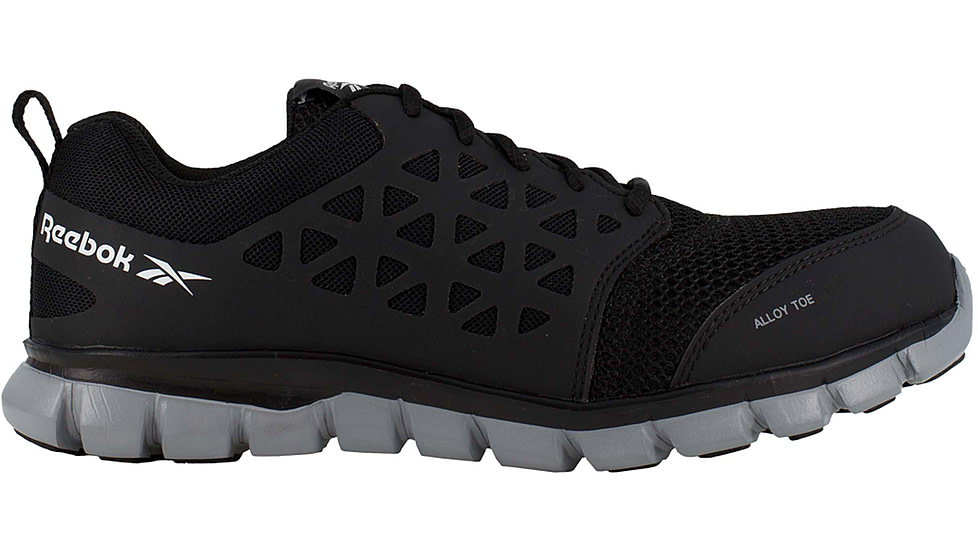 Reebok Mens Sublite Cushion Work Athletic Oxford Shoes, Black, 12, RB4041-BLACK-12-MENS-M