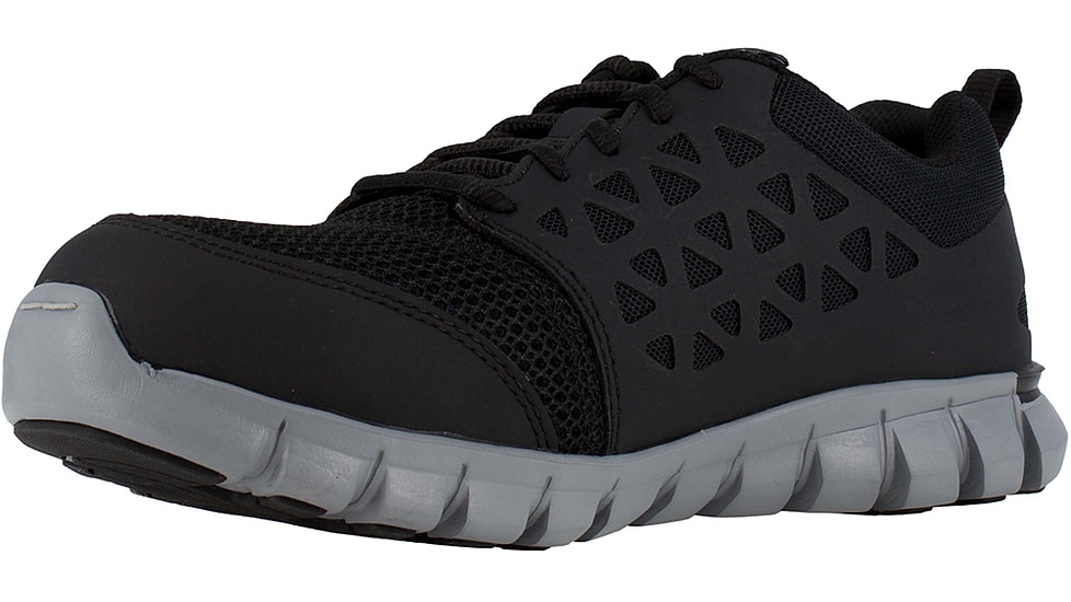 Reebok Sublite Cushion Work Athletic Oxford Shoes - Womens, Medium, Black, 5.5, 690774425064