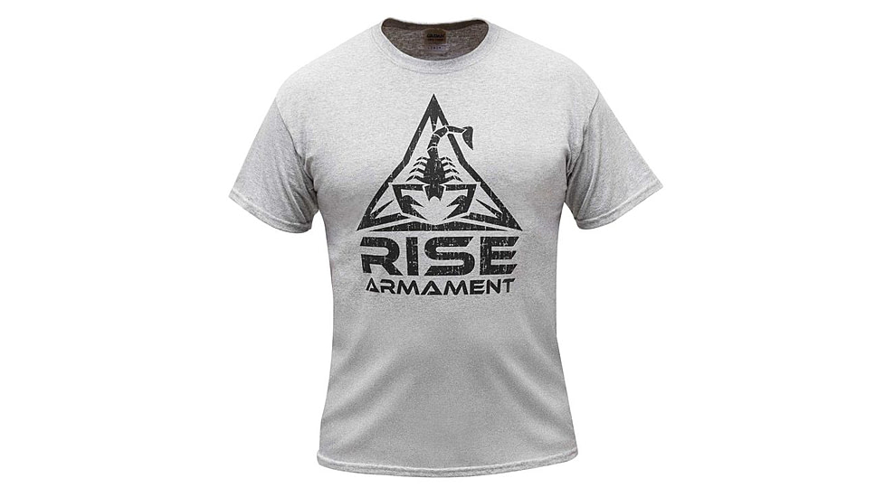 RISE Armament RISE Armament Logo T-Shirt - Mens, Gray, 2XL, MS-100-GRY-2XL