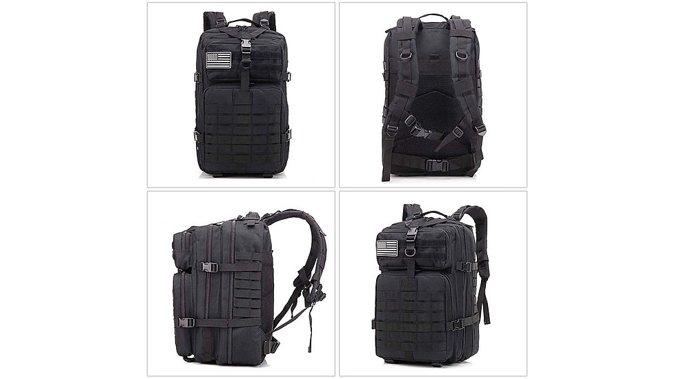 Roaring Fire 45L Tactical Backpack, Black, 19.6x11.8x11.8 inch, RF096 BK