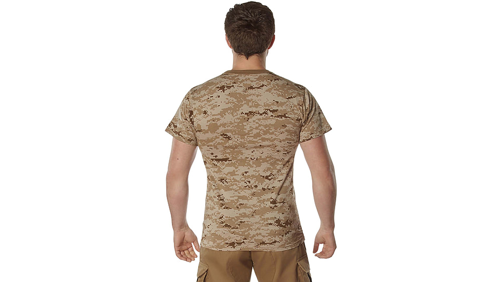 Rothco 100% Cotton Camo T-Shirt - Mens, Desert Digital Camo, Small, 60565-DesertDigitalCamo-S