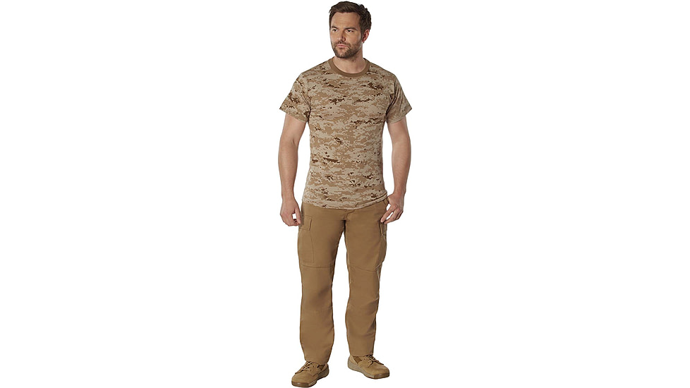 Rothco 100% Cotton Camo T-Shirt - Mens, Desert Digital Camo, Small, 60565-DesertDigitalCamo-S