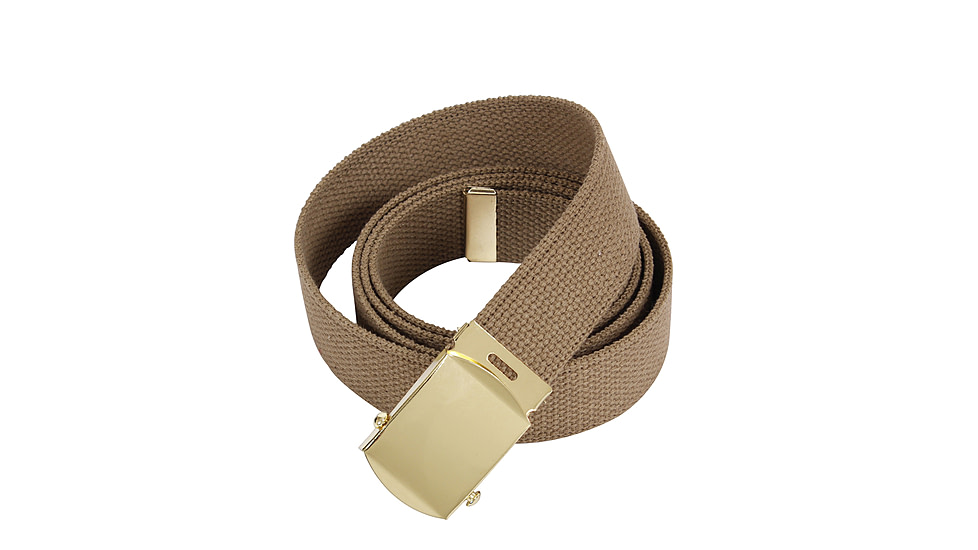 Rothco 54 Inch Military Web Belts, Gold, Coyote Brown, 4170-Gold-CoyoteBrown