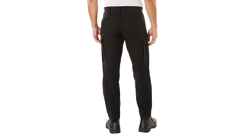 Rothco Active Flex Canvas Work Pant, Black, 30, 62080-Black-28Wx30L