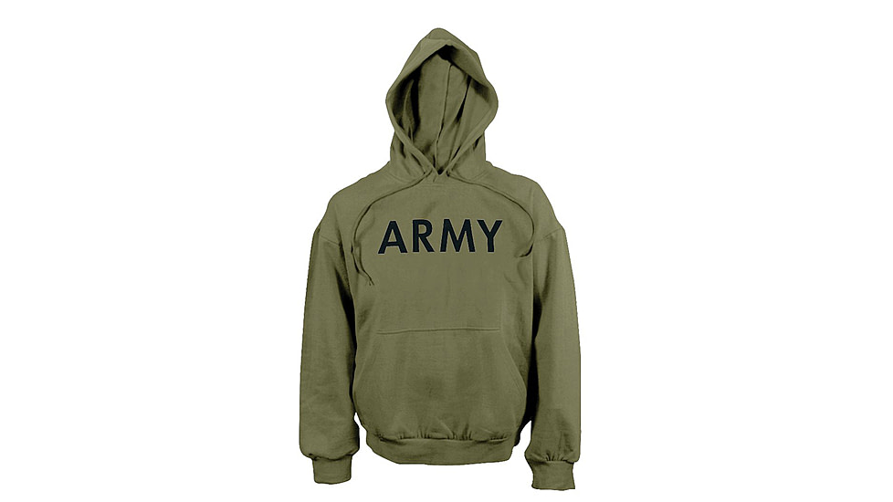 Rothco Army PT Pullover Hooded Sweatshirt, Olive Drab, Small, 9172-OliveDrab-S