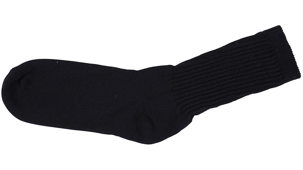 Rothco Athletic Crew Socks, Black, 6229-Black-9-11