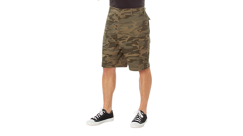 Rothco Camo BDU Shorts - Men's, Coyote Camo, Small, 613902037403