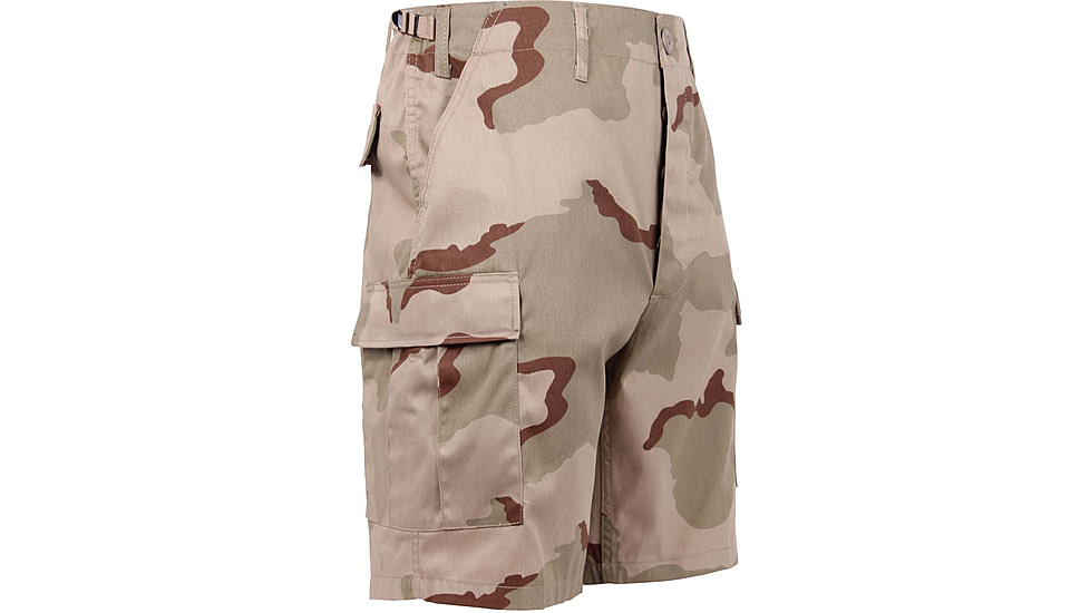 Rothco Camo BDU Shorts, Tri-Color Desert Camo, Large, 7672-Tri-ColorDesertCamo-L
