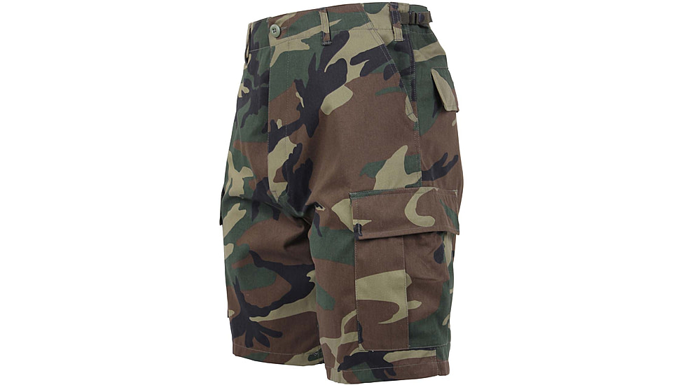 Rothco Camo BDU Shorts, Woodland Camo, Extra Small, 65212-WoodlandCamo-XS