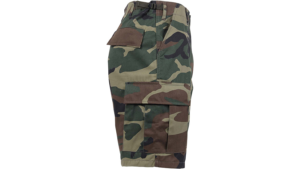Rothco Camo BDU Shorts, Woodland Camo, Extra Small, 65212-WoodlandCamo-XS