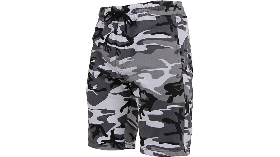 Rothco Camo Sweat Shorts, Mens, City Camo, Medium, 1720-029