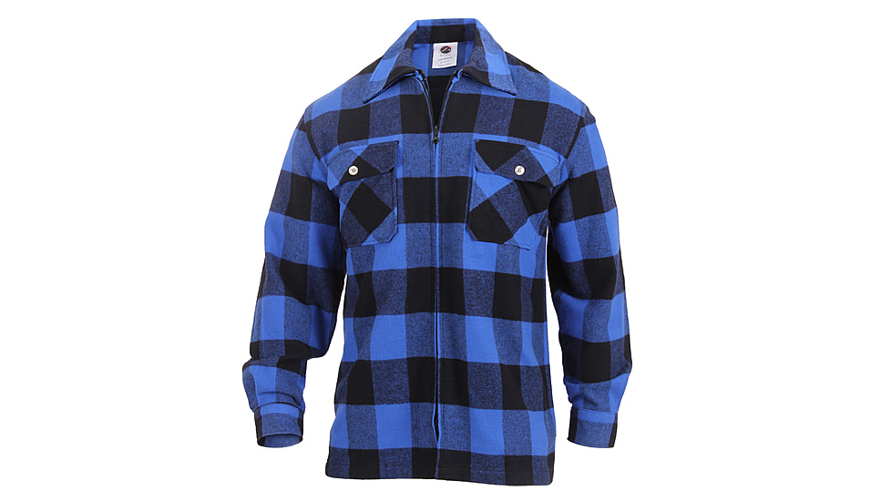 Rothco Concealed Carry Flannel Shirt, Blue, Small, 3866-Blue-S