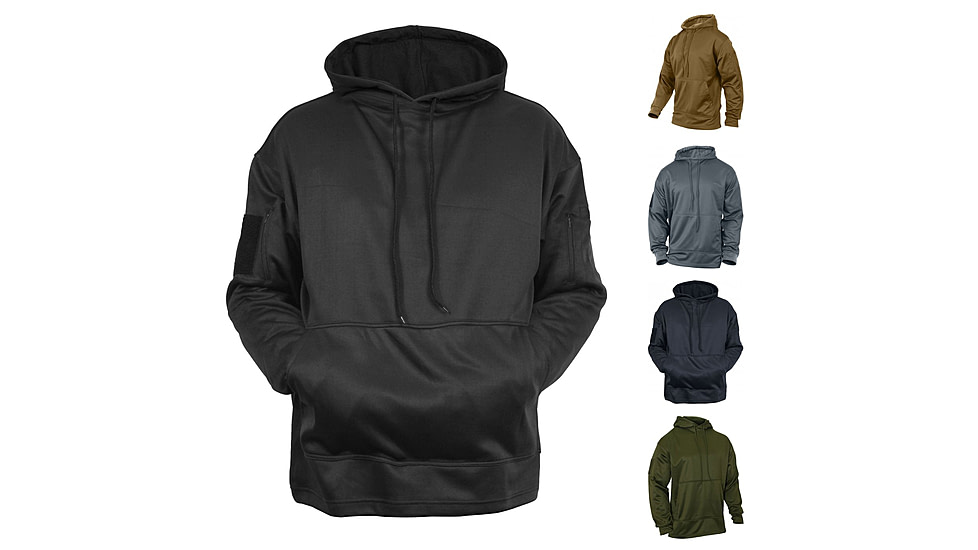 Rothco Concealed Carry Hoodie, Black, Coyote Brown, Gun Metal Grey, Midnight Navy Blue, Olive Drab