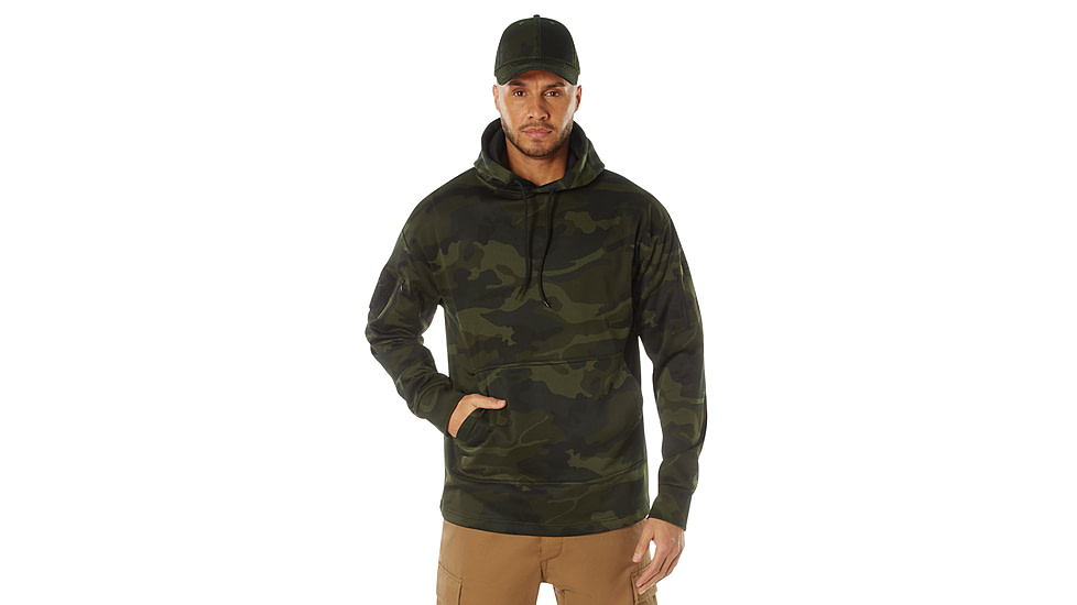 Rothco Concealed Carry Hoodie - Mens, M, Camo, 12230-MidnightWoodlandCamo-M