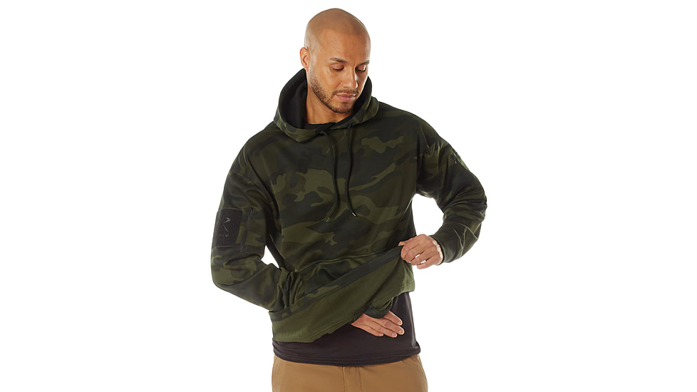 Rothco Concealed Carry Hoodie - Mens, M, Camo, 12230-MidnightWoodlandCamo-M