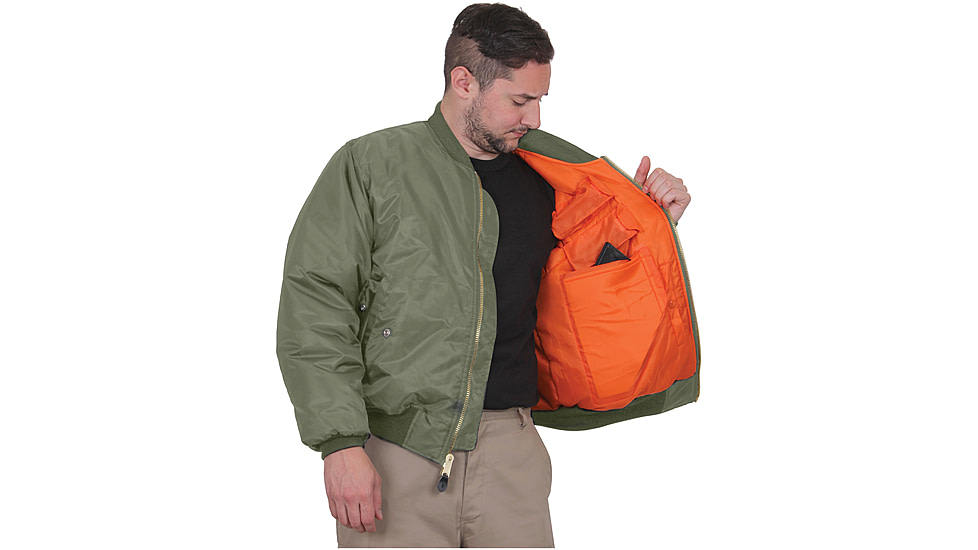 Rothco Concealed Carry MA-1 Flight Jacket, Sage Green, Extra Large, 77450-SageGreen-XL