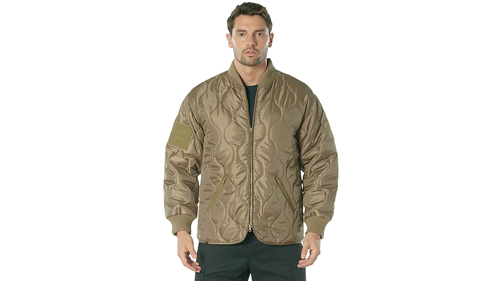 Rothco Concealed Carry Quilted Woobie Jacket - Mens, Coyote Brown, Small, 20440-CoyoteBrown-S