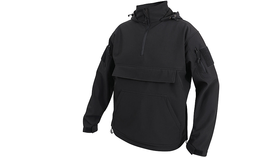 Rothco Concealed Carry Soft Shell Anorak, Mens, Black, 3XL, 3842