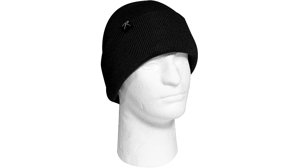 Rothco Deluxe Fine Knit Sherpa-Lined Watch Cap - Mens, Black, 57970-Black