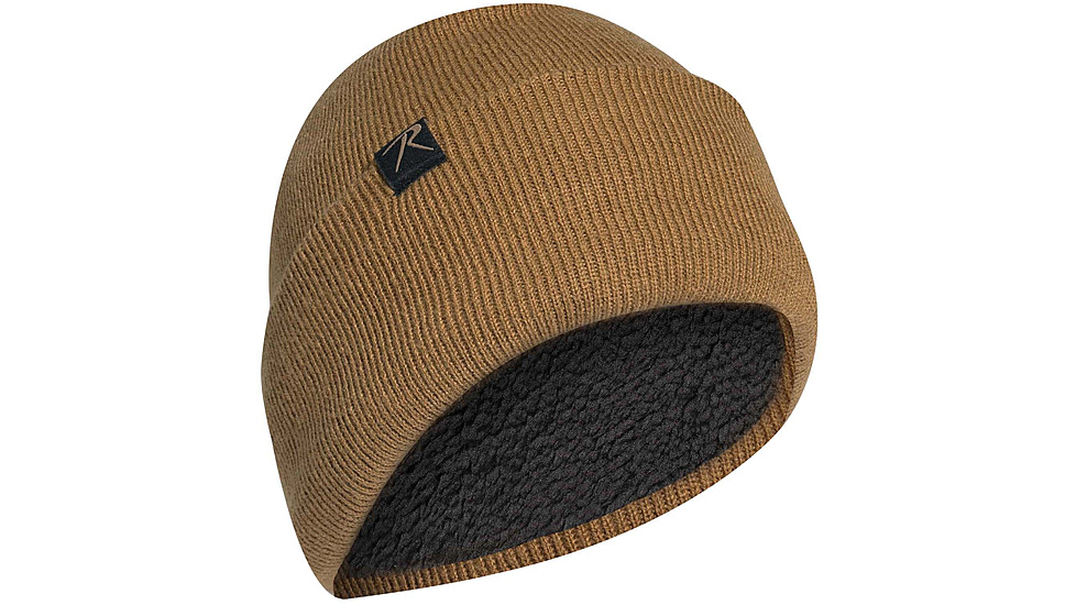Rothco Deluxe Fine Knit Sherpa-Lined Watch Cap - Mens, Coyote Brown, 57971-CoyoteBrown