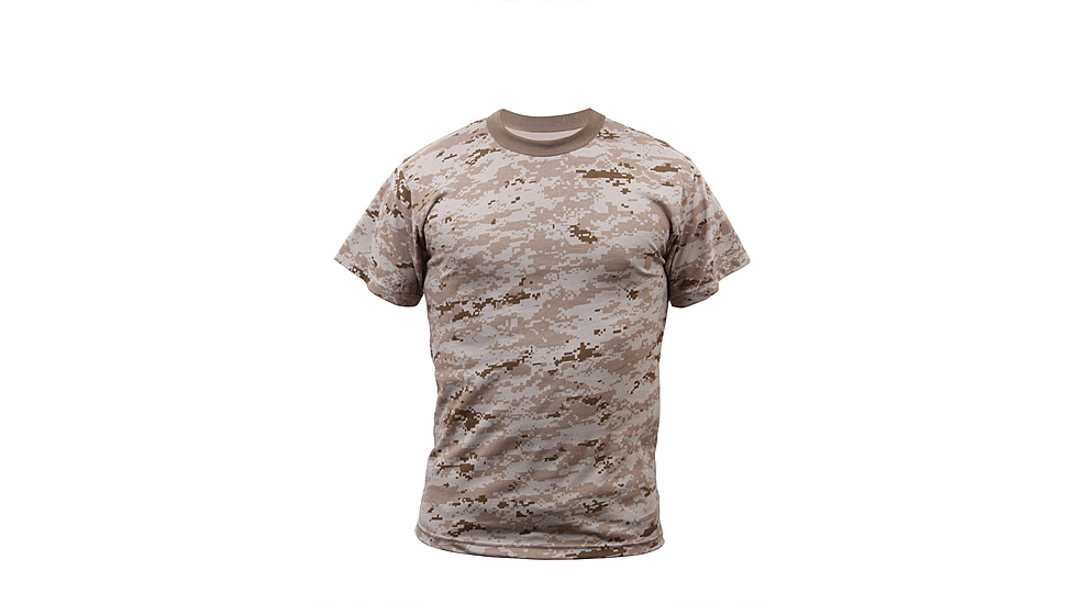 Rothco Digital Camo T-Shirt, Desert Digital Camo, Extra Small, 5295-DesertDigitalCamo-XS