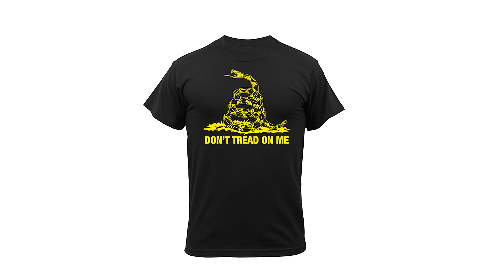Rothco Don't Tread On Me Vintage T-Shirt, Black, Small, 61060-Black-S