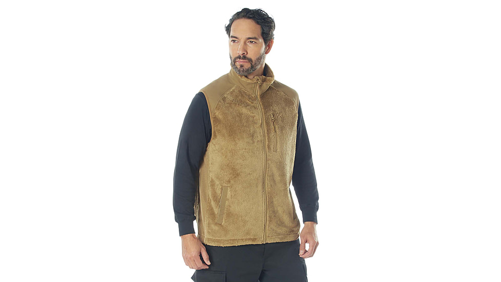 Rothco E.C.W.C.S. Fleece Vest, Coyote Brown, Medium, 613902039896