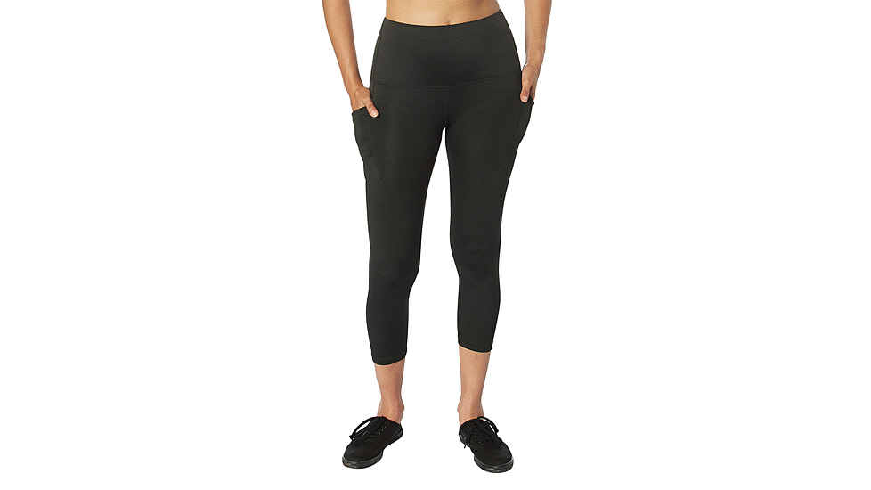 Rothco Essential Leggings with Pockets - Womens, Black, Small, 13410-Black-S