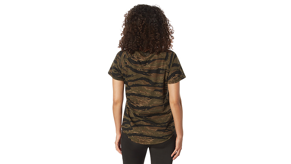 Rothco Essential Moisture Wicking Raglan Sleeve T-Shirt - Womens, Tiger Stripe Camo, 2XL, 13256-TigerStripeCamo-2XL