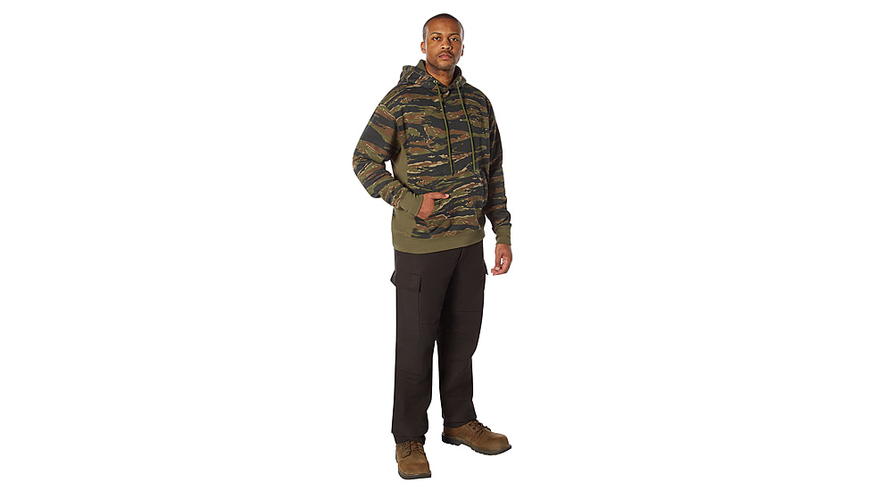 Rothco Every Day Pullover Hooded Sweatshirt - Mens, Tiger Stripe Camo, Small, 43050-TigerStripeCamo-S